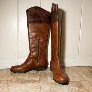 Vintage BCBGeneration Womens Size 10B Tall Knee Leather Brown Riding Boots
